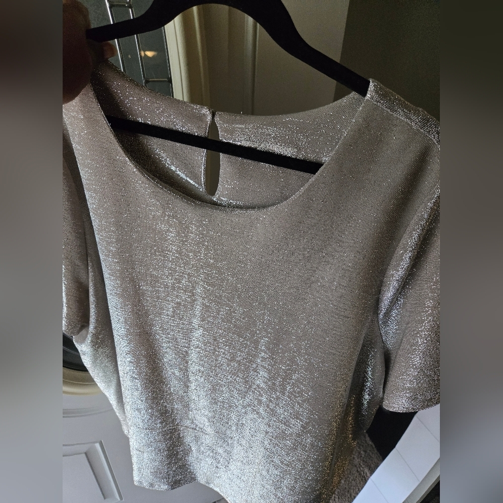 Jessica London Metallic Shimmer‎ Blouse – Plus Size 26/28 ✨